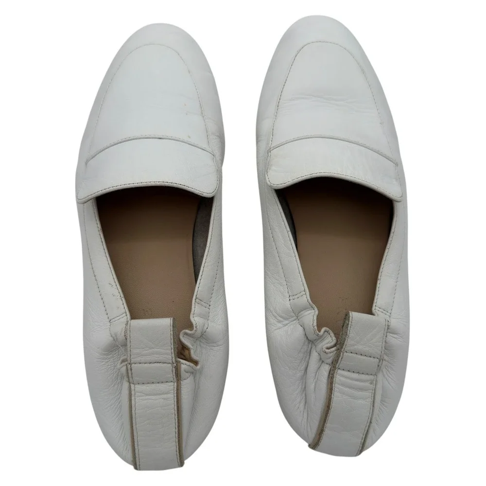 Everlane Day Glove Leather Ballet Flats Ivory Cream‎ Slip On Loafers Women's 7